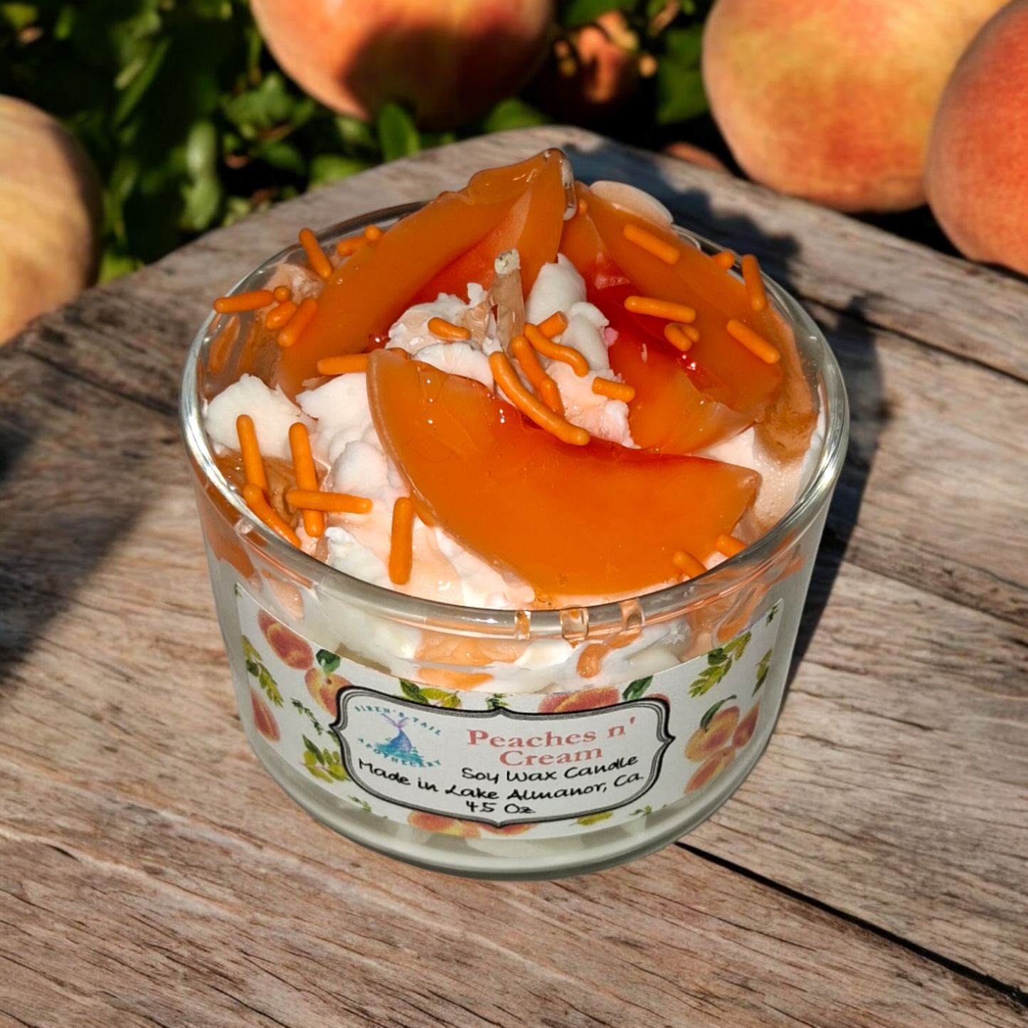 Peaches & Cream Luxury Dessert Candle