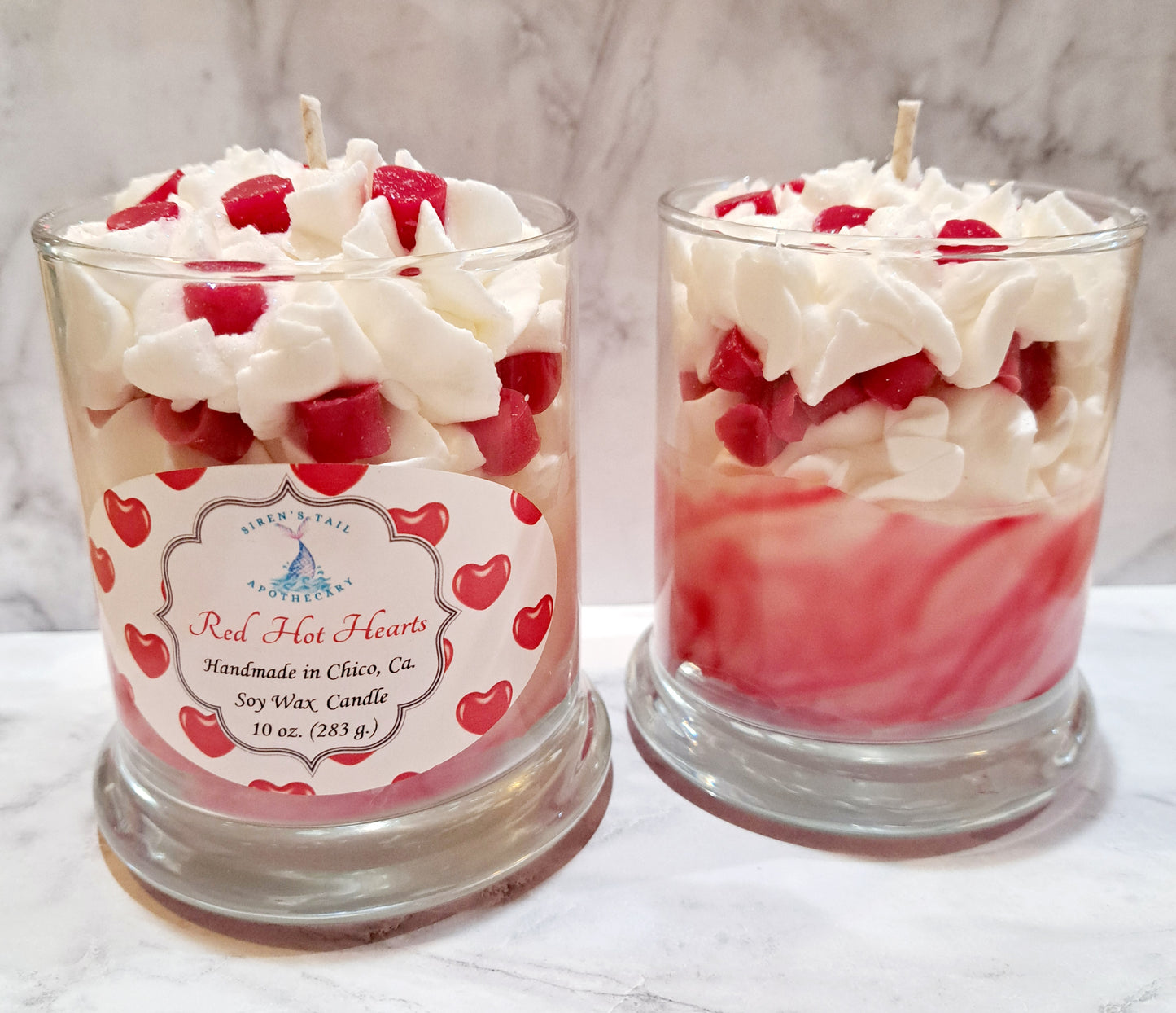 Red Hot Hearts Luxury Dessert Candle