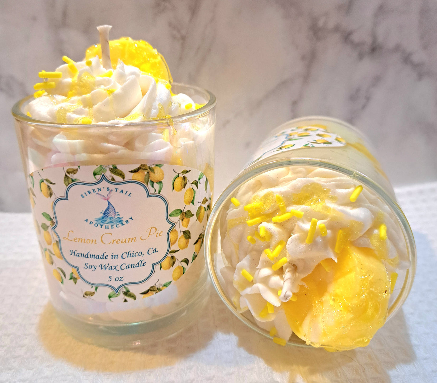 Lemon Cream Pie Luxury Dessert Candle