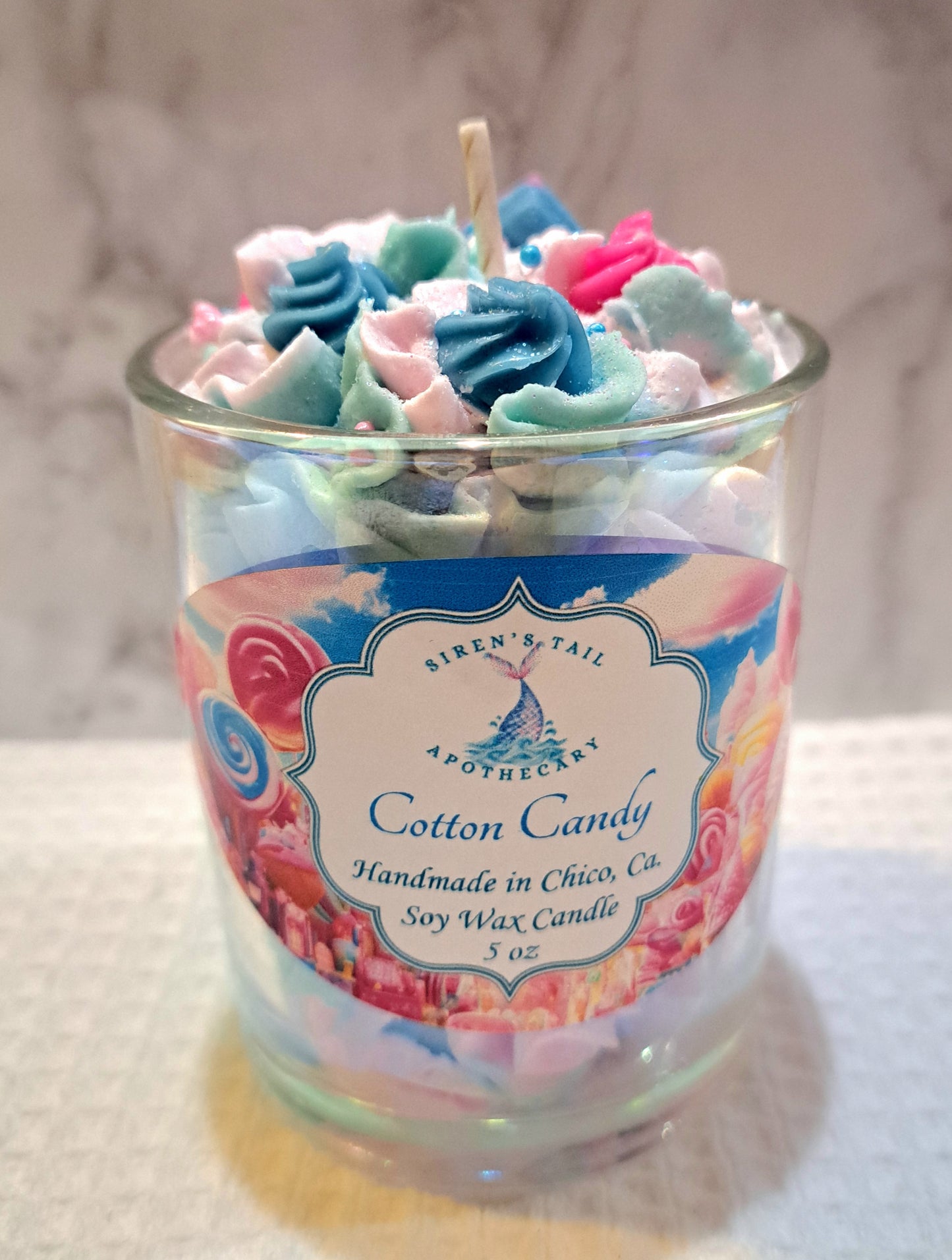 Cotton Candy Luxury Dessert Candle