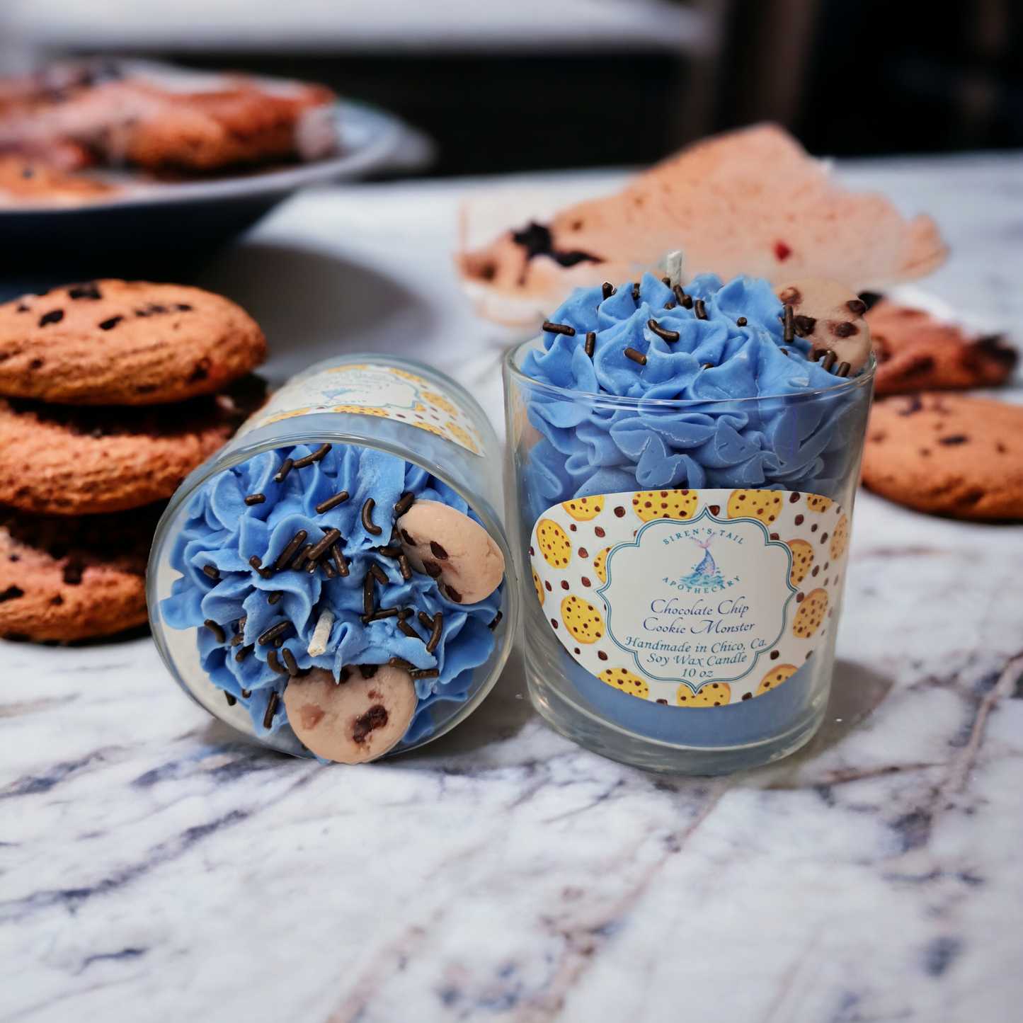 Chocolate Chip Cookie Monster Luxury Dessert Candle