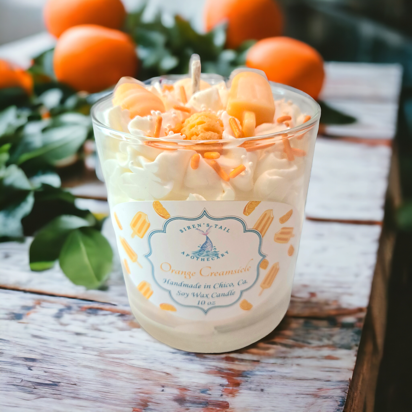 Orange Creamsicle Luxury Dessert Candle