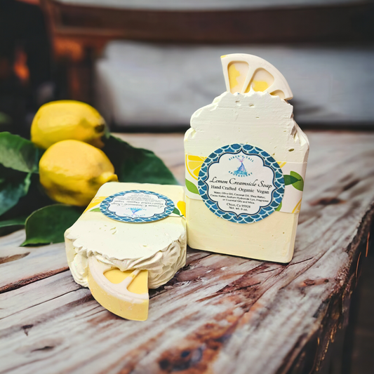 Organic and Vegan Lemon Creamsicle Soap