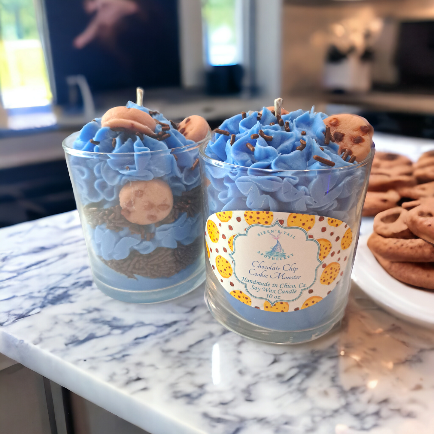 Chocolate Chip Cookie Monster Luxury Dessert Candle